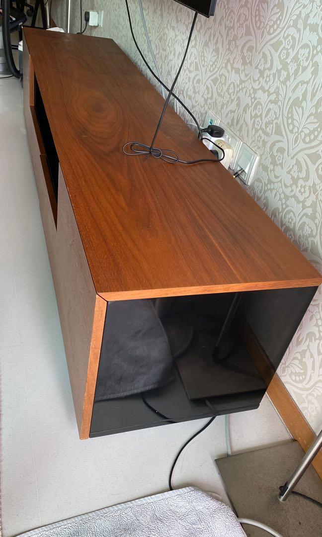 Walnut wood TV console, Furniture & Home Living, Furniture, TV Consoles