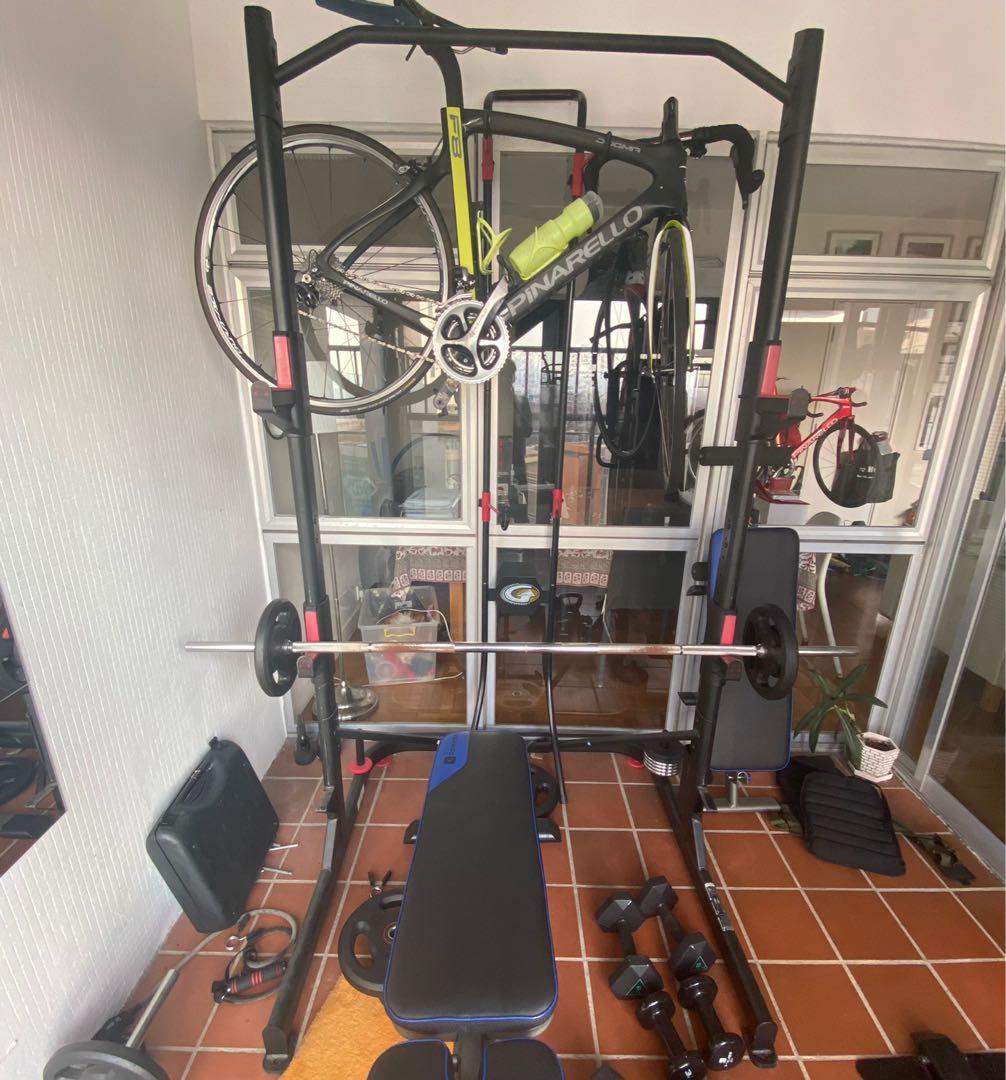 Weight training rack squats chinups (Decathlon), 運動產品, 運動與健身, 運動與健身