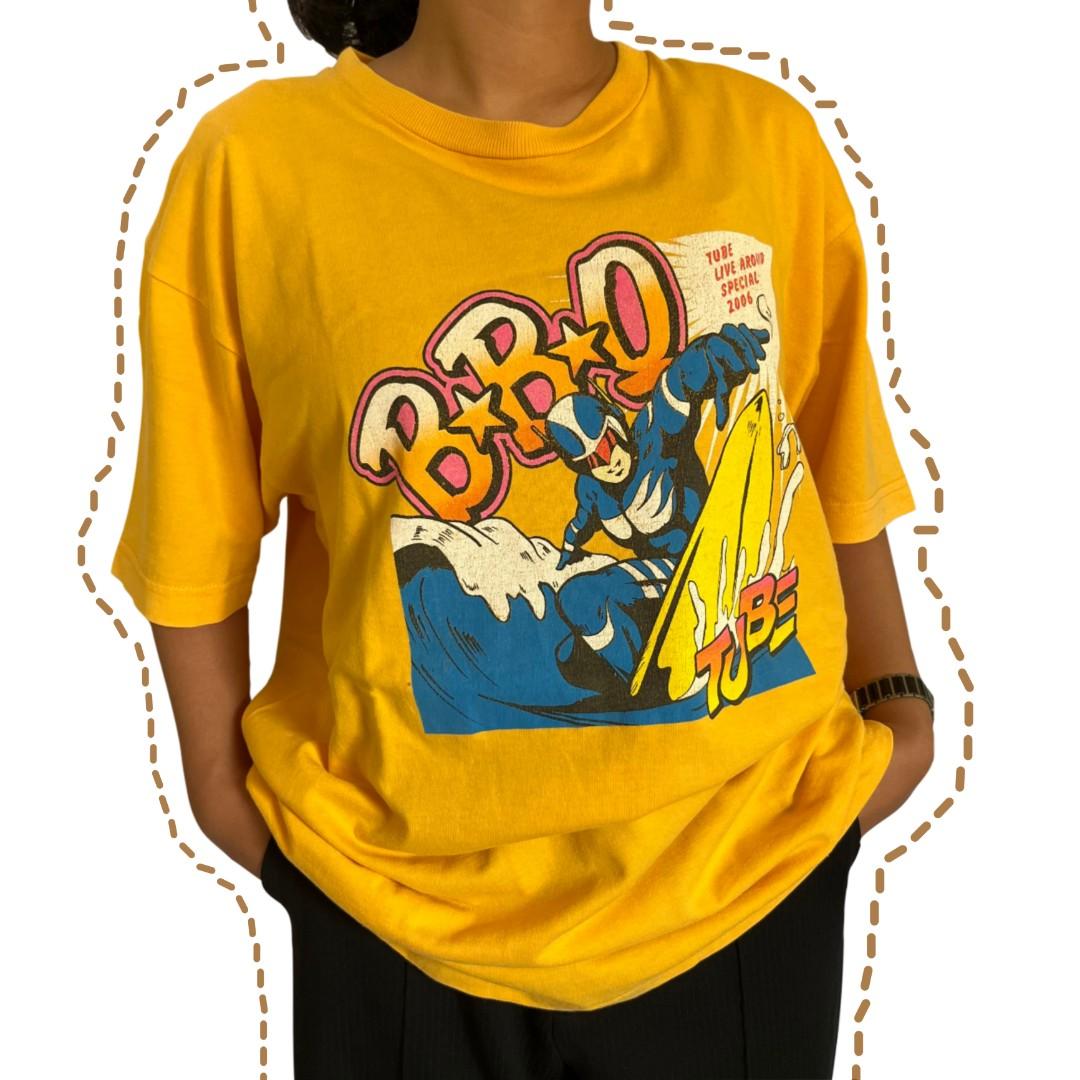 Yellow Graphic T-Shirt, Fesyen Wanita 