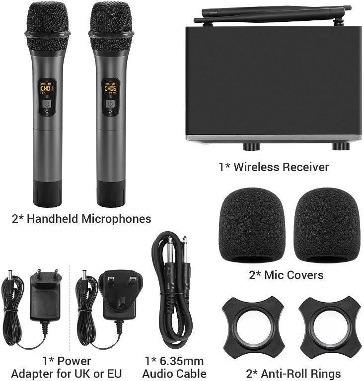 Wireless Microphones & Systems Dual Rechargeable Wireless Microphone