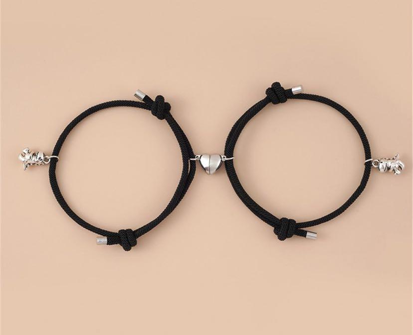 2Pcs Boyfriend Girlfriend Matching Bracelets Gifts Small Dinosaur