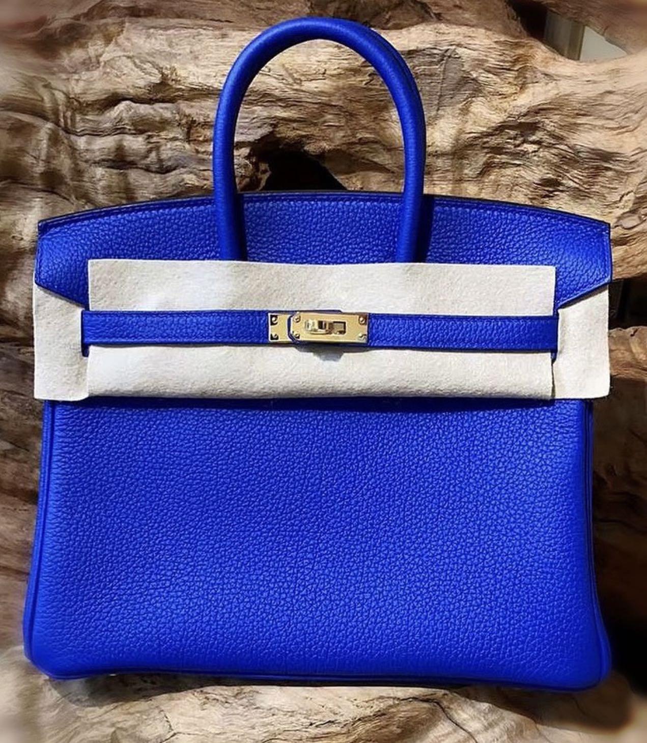 Hermes Birkin bag 35 Blue royal Togo leather Gold hardware