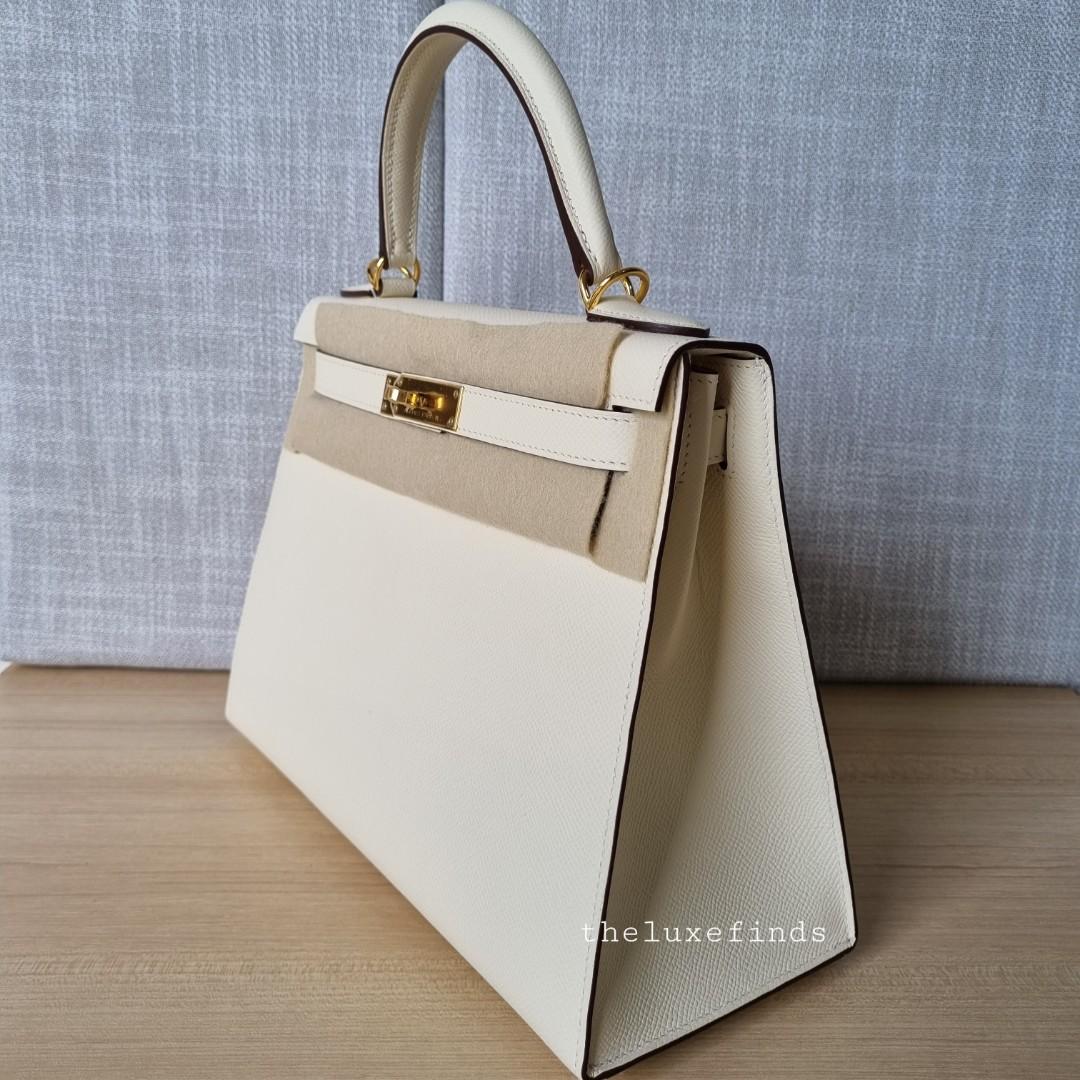 Hermes Kelly Depeche 25 in Epsom leather, Nata with GHW