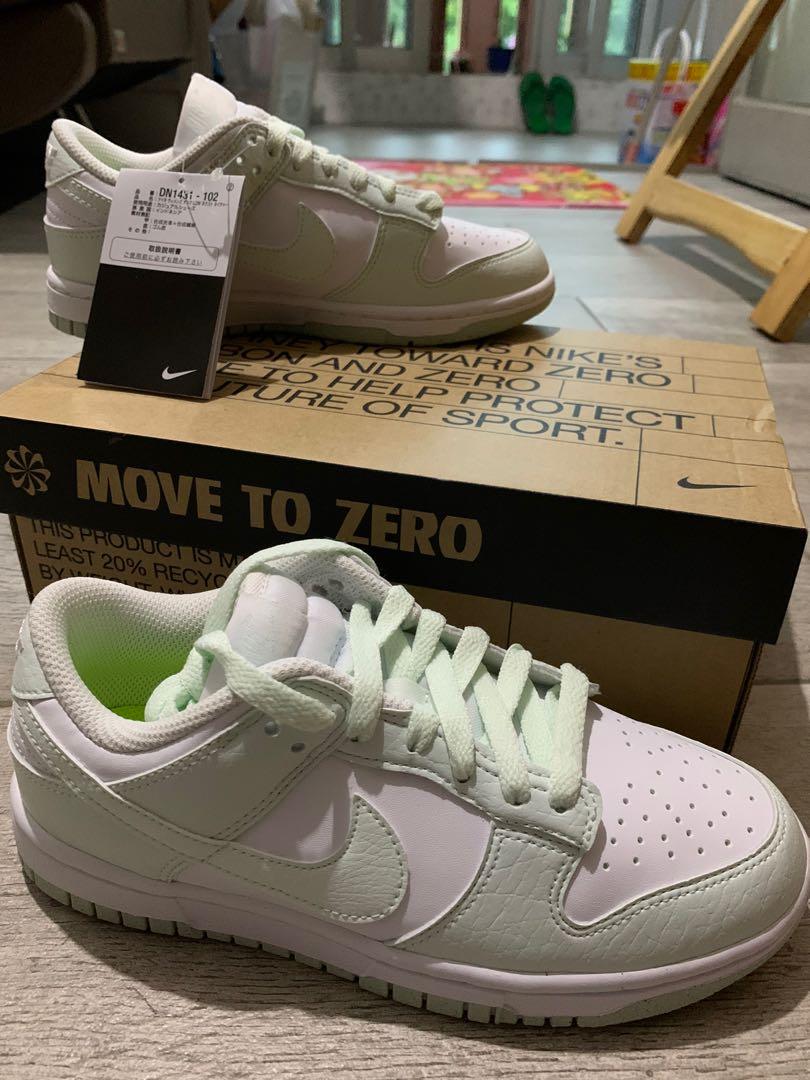 W Nike Dunk Low Next Nature- White/Barely Green 36碼「正價7折