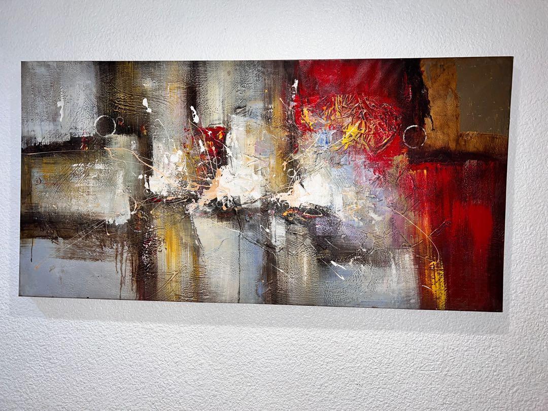 Abstract Painting " That Market Place" (Category: Art & Prints) located in Manila. Submitted by crazyfull (Listing ID 1155460974, Image 1). Description: For Sale: Abstract Painting "That Market Place" Canvas material Size: 60x30 (inches) Very nice in person One And Only.