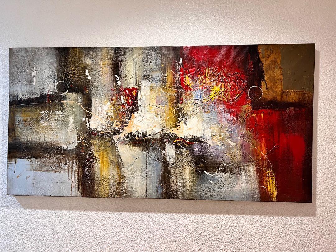 Abstract Painting " That Market Place" (Category: Art & Prints) located in Manila. Submitted by crazyfull (Listing ID 1155460974, Image 2). Description: For Sale: Abstract Painting "That Market Place" Canvas material Size: 60x30 (inches) Very nice in person One And Only.