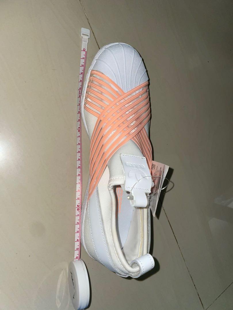 Adidas superstar hot sale slip on peach