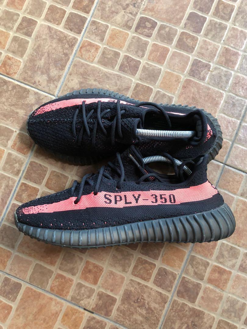 Adidas Yeezy Boost  V2 Core Red/Bred, Men's Fashion, Footwear