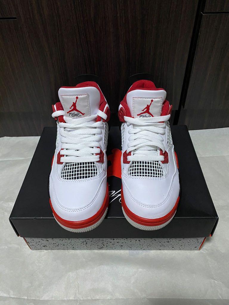Womens jordan 4 fire hot sale red