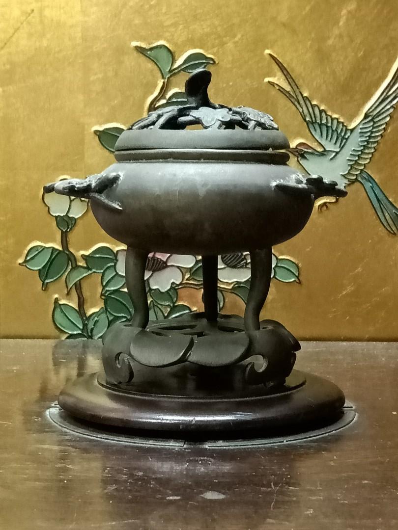 Antique Strait Chinese Peranakan Bronze Wear of Incense Burner 