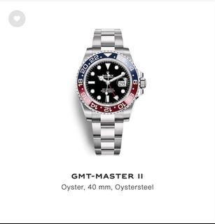 April 2022 Rolex GMT-Master II Pepsi Oyster ref# 126710BLRO