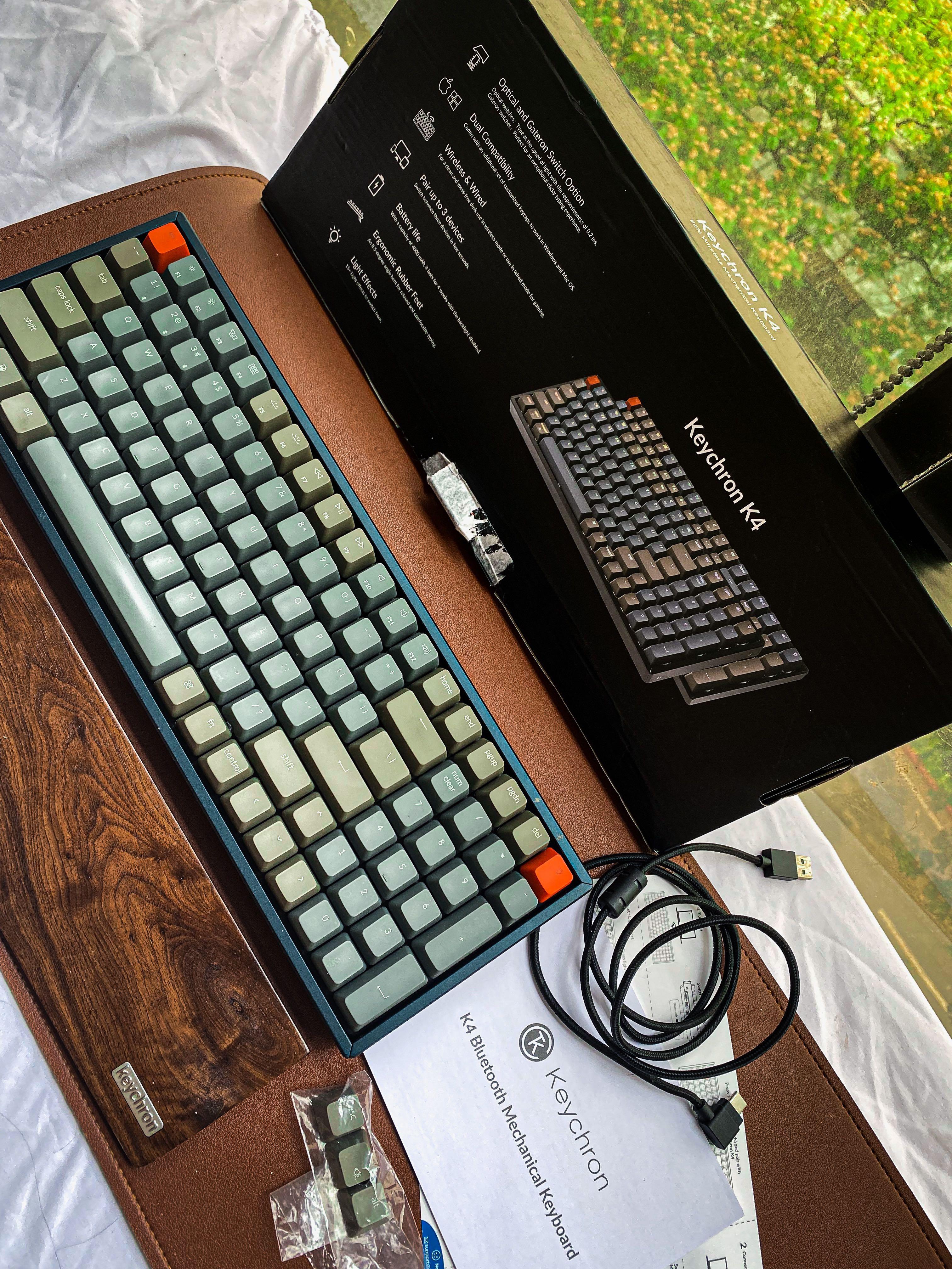 Authentic Keychron K4 Mechanical Keyboard and Palm Wrist Rest Bundle, Computers & Tech, Parts