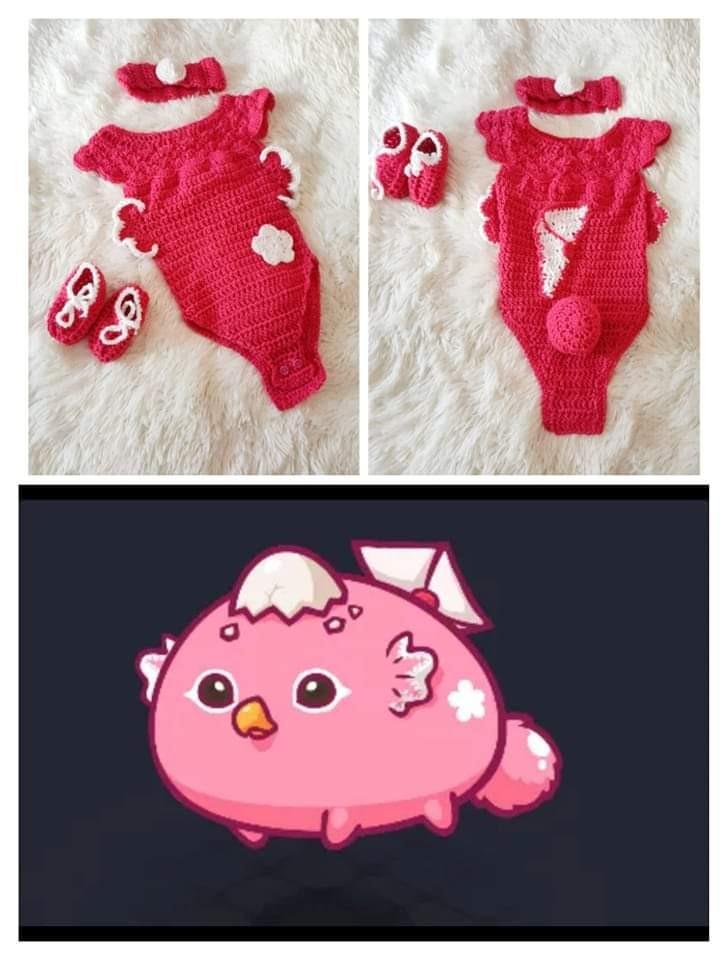 Axie Bird Crochet Costume (Category: Babies & Kids Fashion) located in Manila. Submitted by yohanandyoona (Listing ID 1155336599, Image 1). Description: 3-6months size Pickup: Sta Mesa Manila available Shopee checkout for shipping.