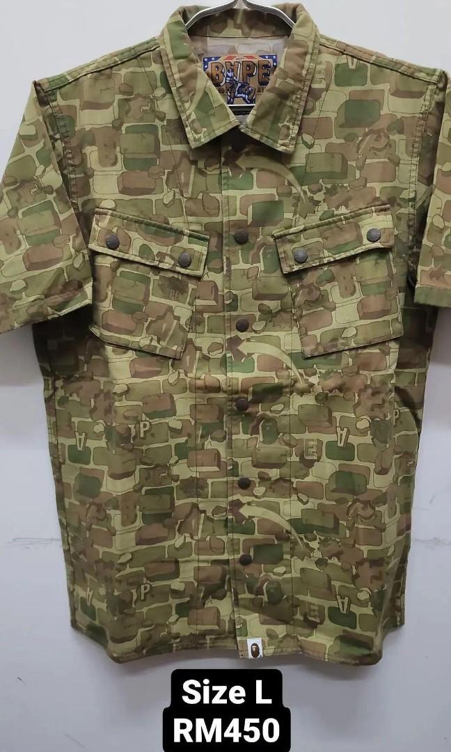 Bape army shirt brick design ape, Men's 
