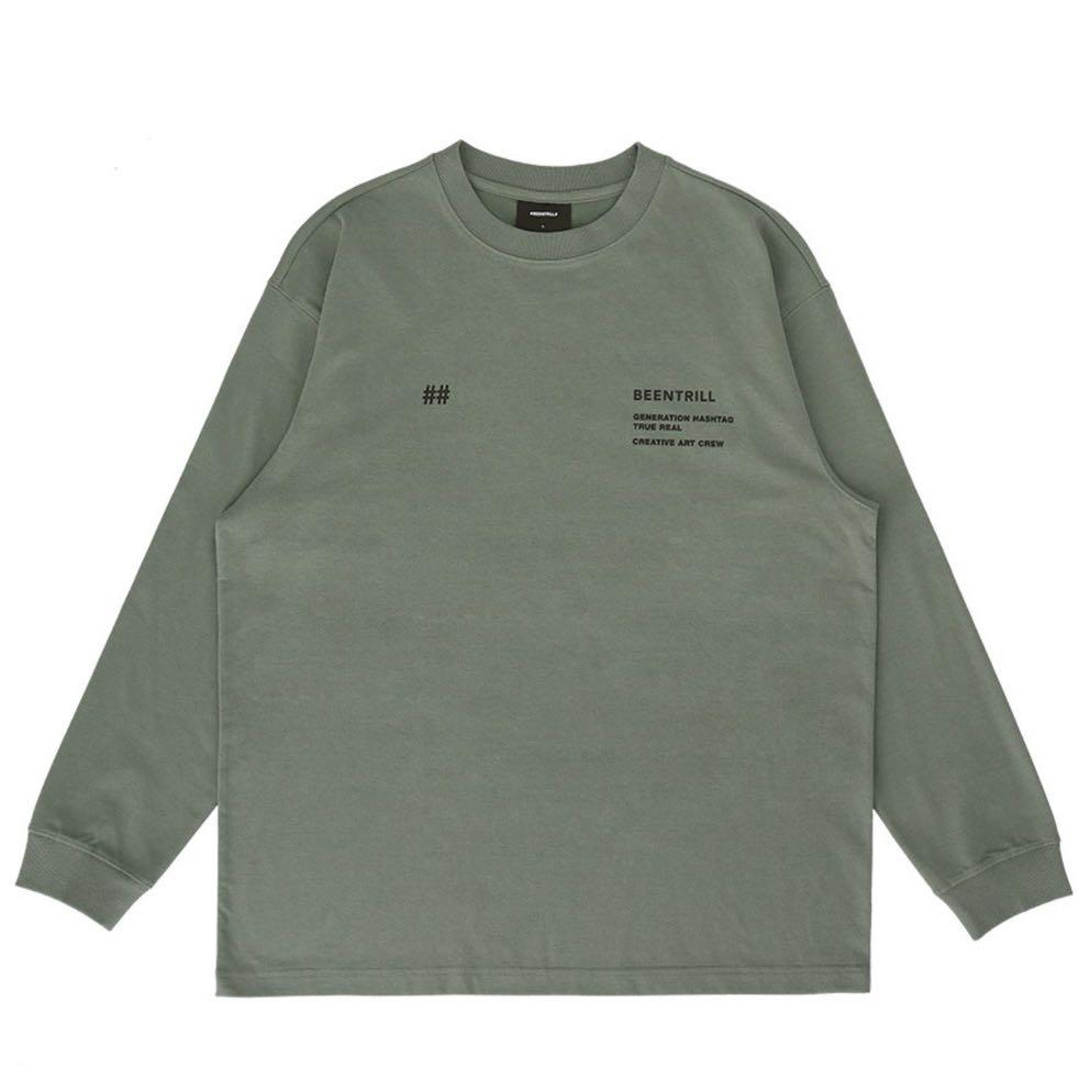 BEENTRILL# Gradient Hashtag Overfit Long sleeve T-shirt 2022