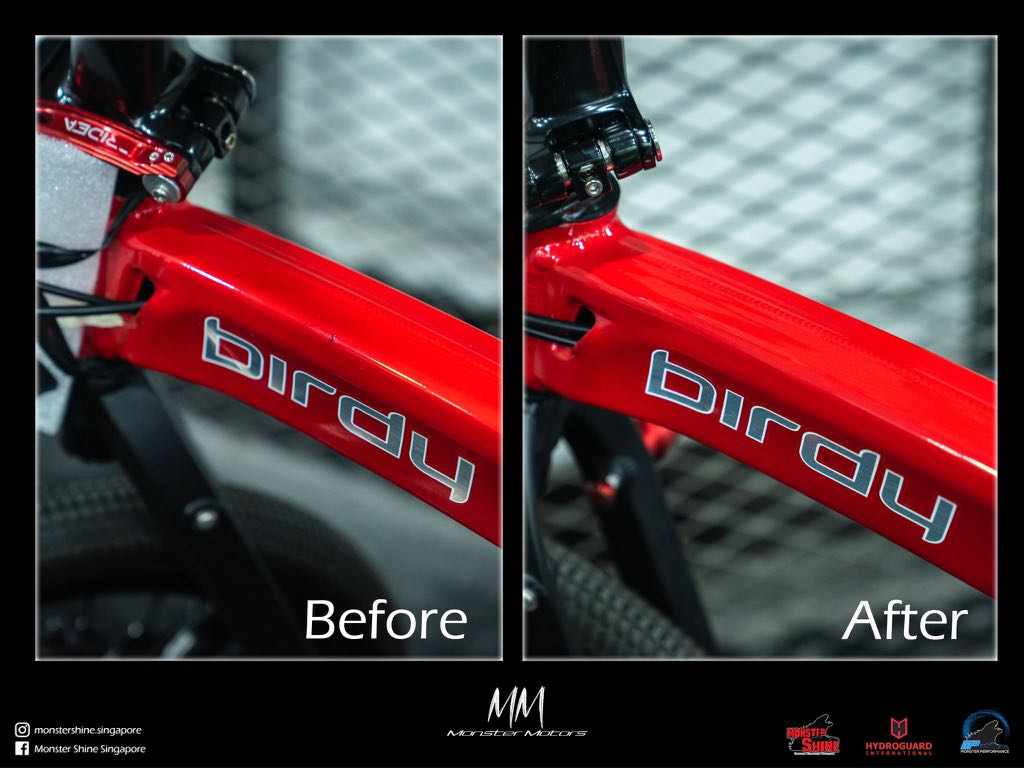 Bicycle bike spray paint restoration stone chips scratches damage