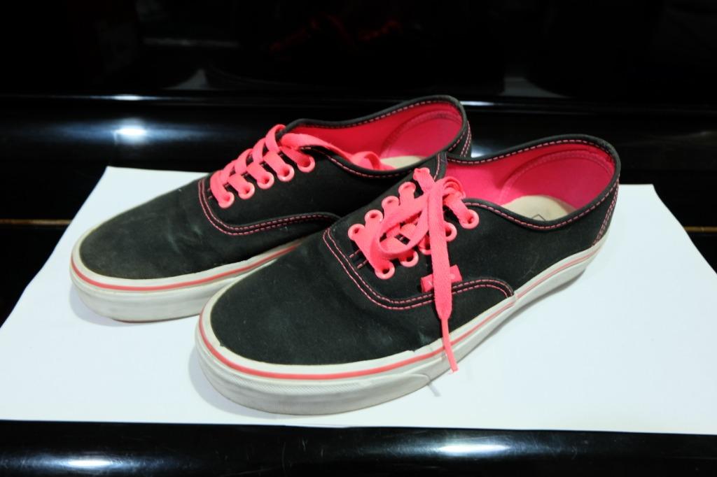 Neon pink new arrivals and black vans