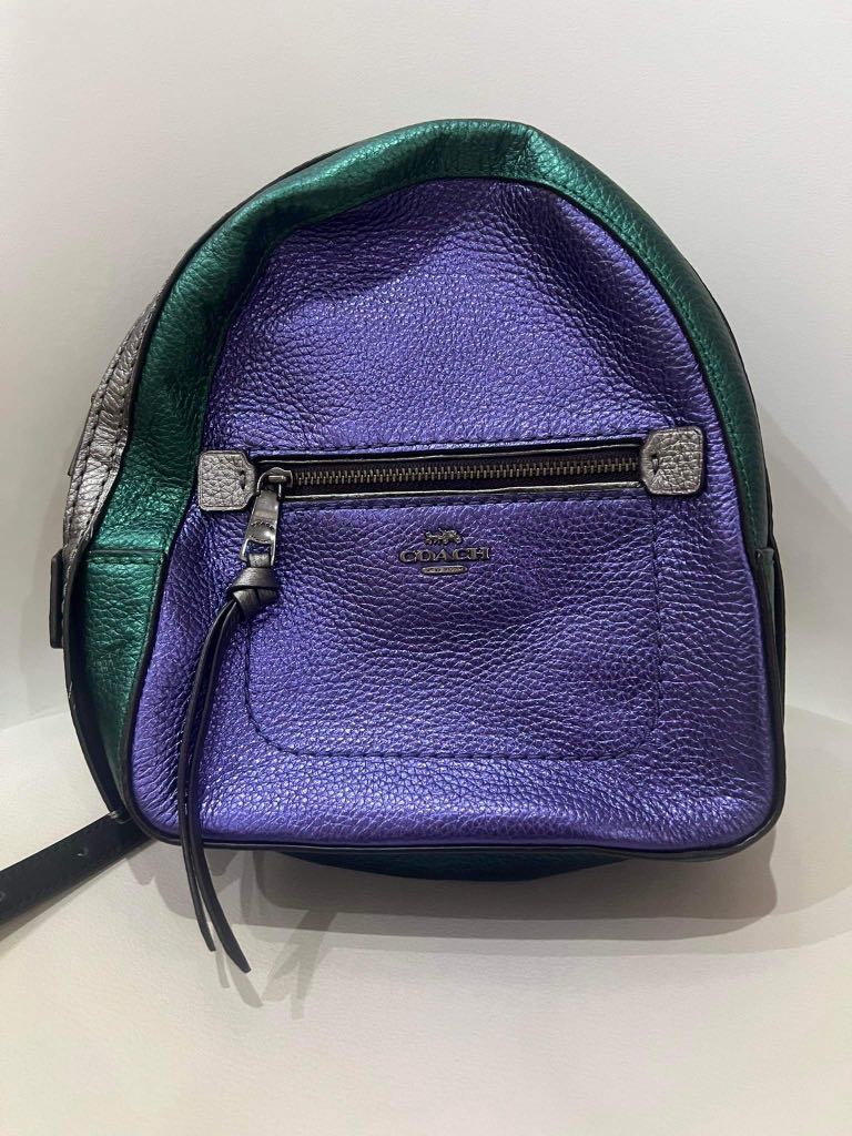 Coach metallic sales backpack
