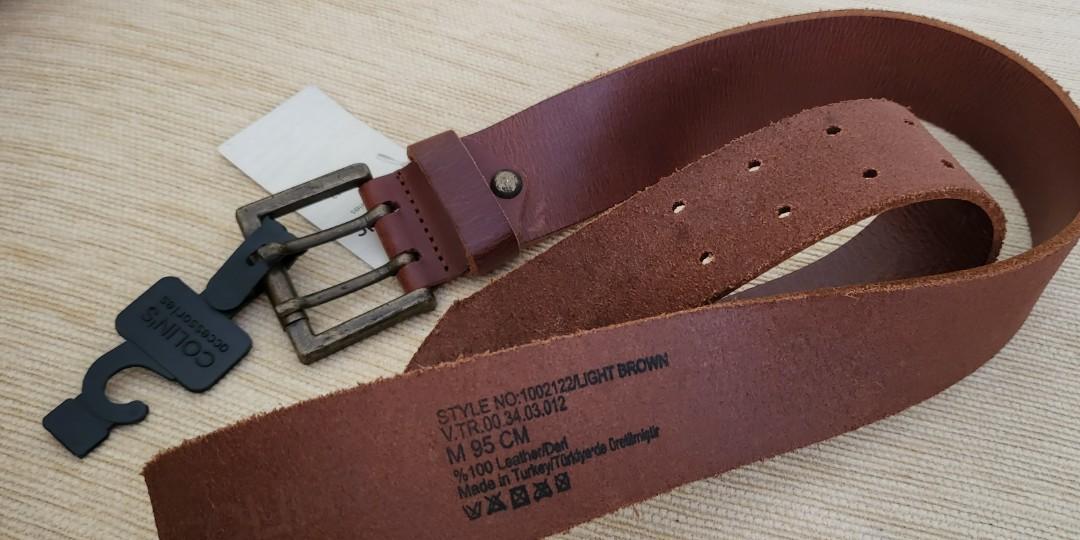 Brown leather belt Collin's di Carousell