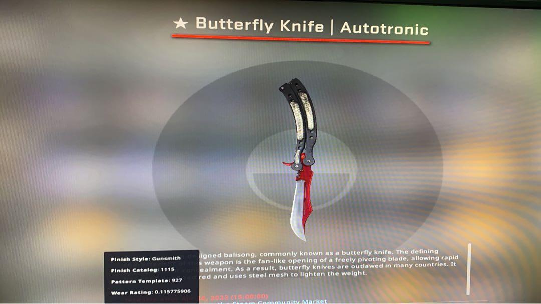 Butterfly knife autotronic, Video Gaming, Gaming Accessories, InGame