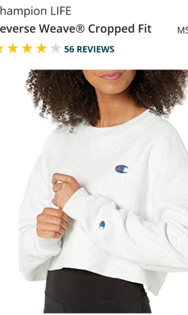 Champion Cropped Sweater Light grey
