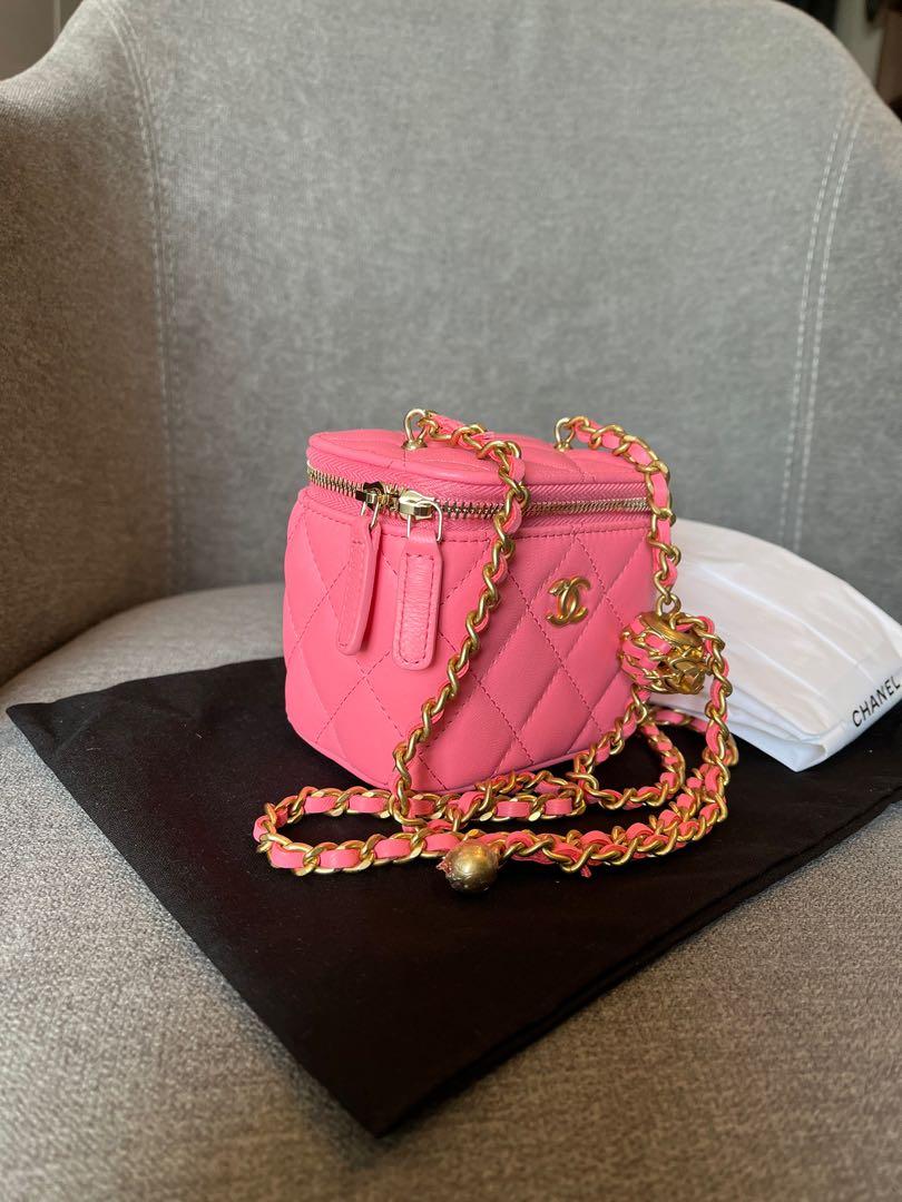 [REDUCED PRICE] Chanel Small Vanity with Chain - 22S pink