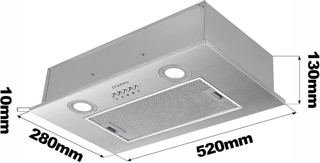 CIARRA CBCB5913A Dunstabzugshaube Lüfterbaustein 52cm breit Einbau