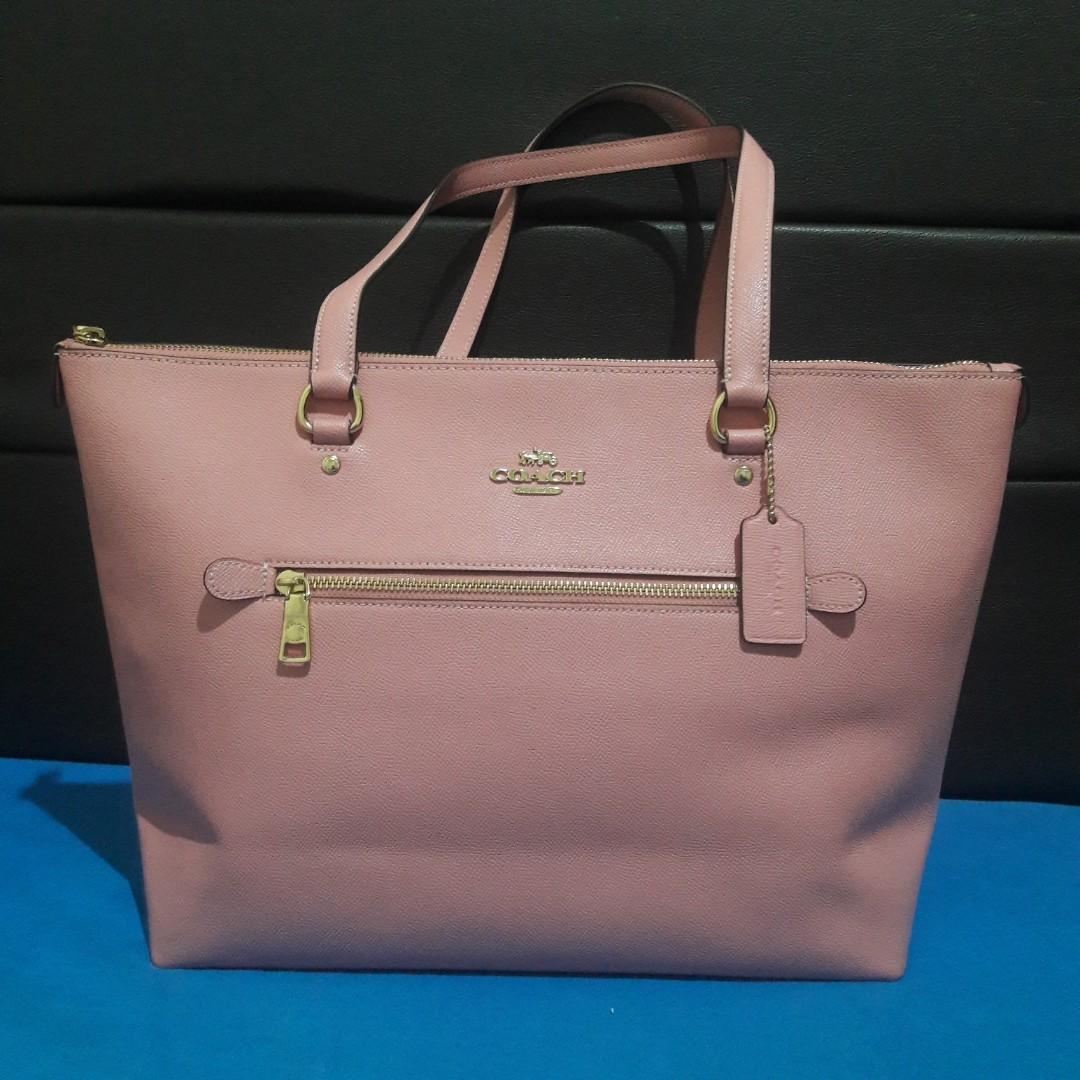 coach gallery tote pink