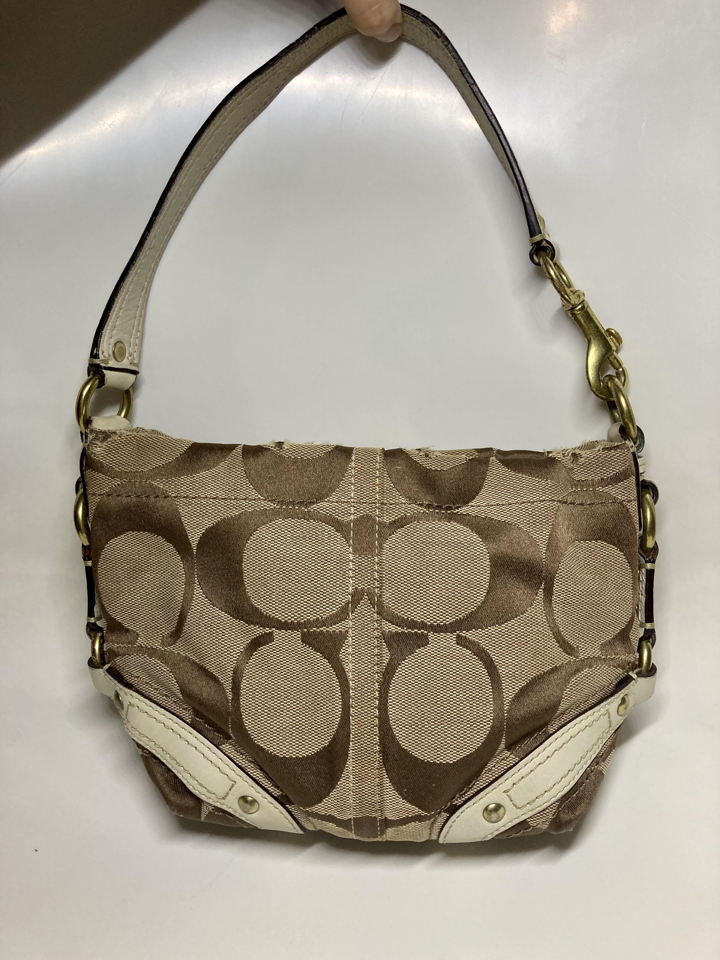 Coach monogram shoulder bag sale