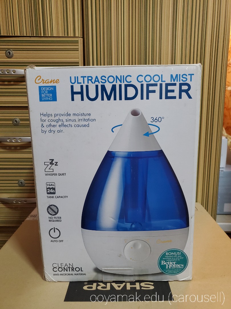 Crane Drop CoolMist Humidifier Diffuser Purifier for Therapeutic