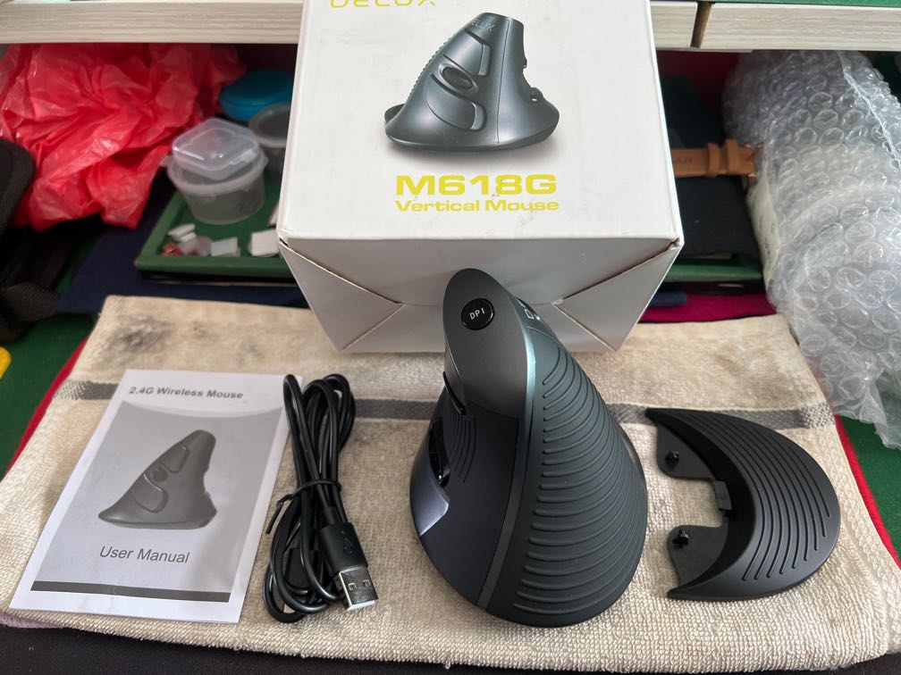 DELUX M618C Vertical Mouse - M618GX, Everything Else on Carousell