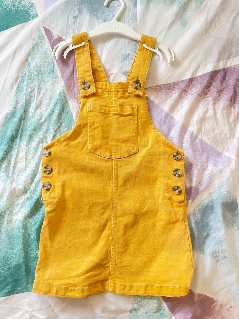Yellow sales dungaree dress
