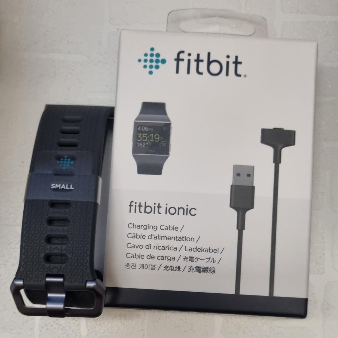 Fitbit Ionic Charger n Charcoal Band Smoke Gray Case Strap Mobile
