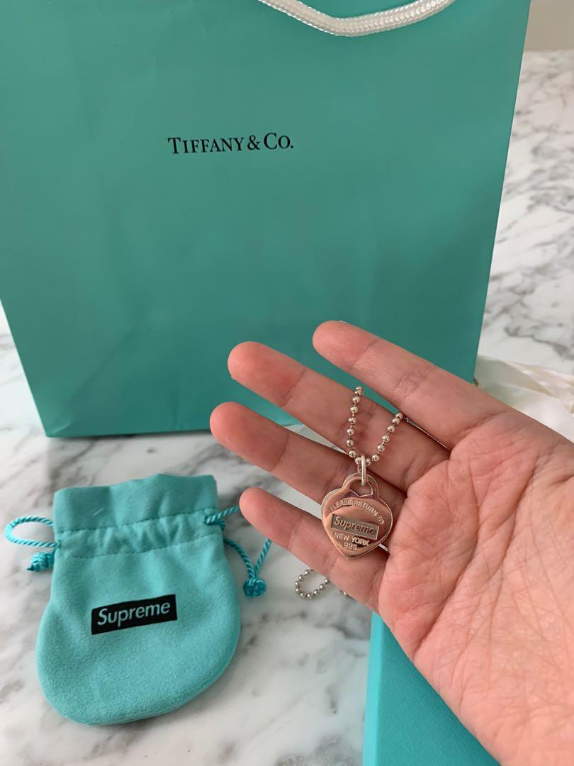 Tiffany Sees Gold in Iconic Supreme Silver Heart Necklace