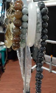 Jade Gemstone Assorted Bracelets and Necklace