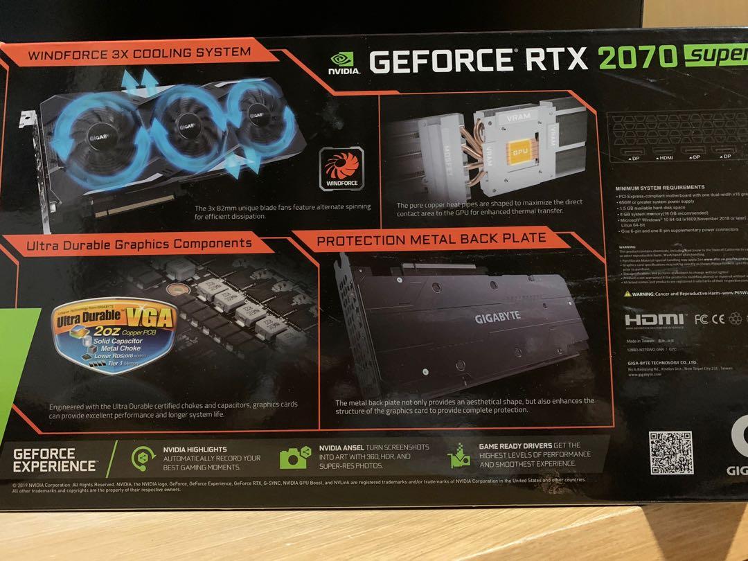Gigabyte geforce rtx 2070 super windforce oc 3x top