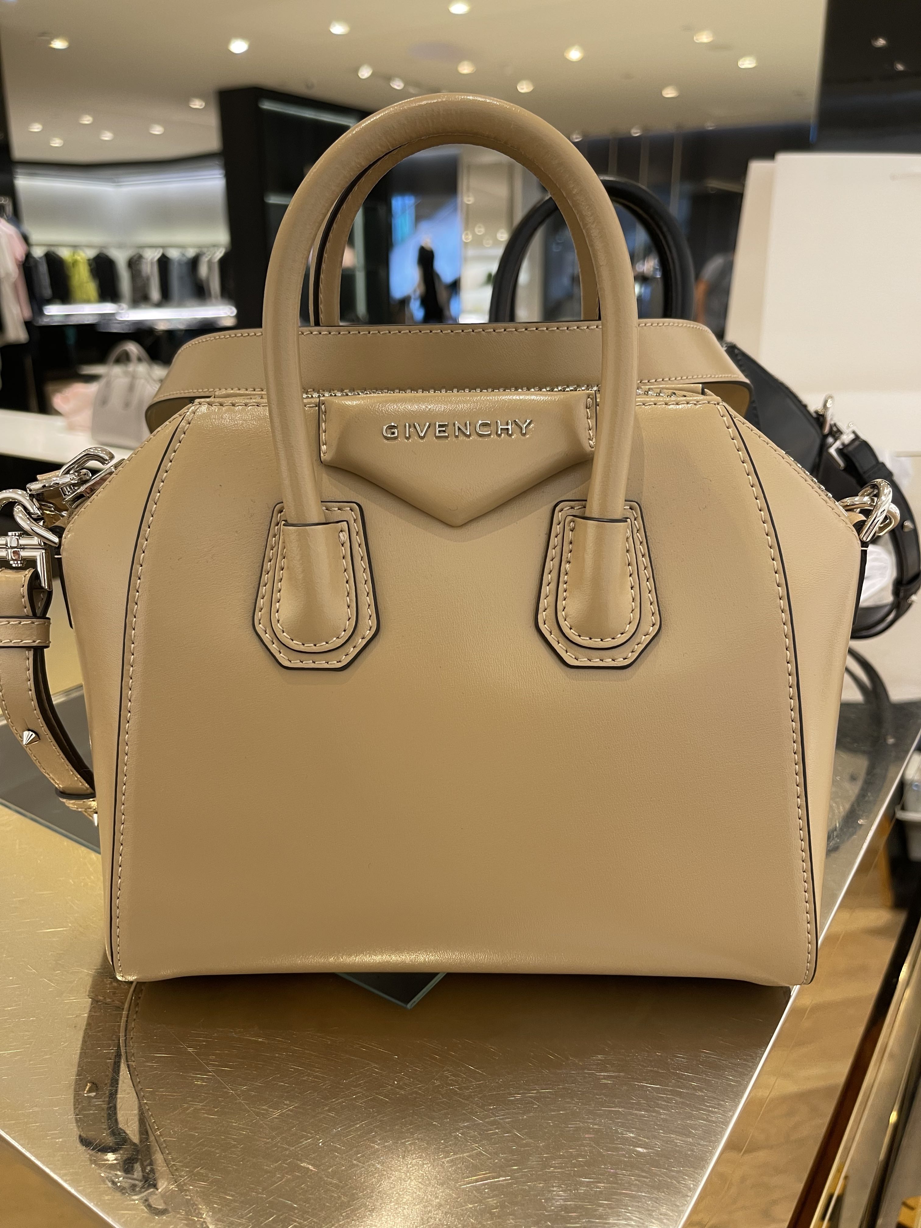 Givenchy Mini Antigona bag in box leather, Women's Fashion, Bags