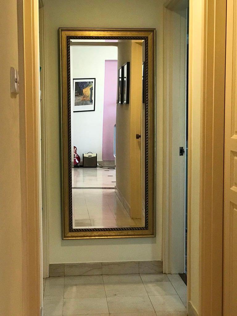 ANTIQUED LOOK GOLD IKEA PIRAL MIRROR, Furniture & Home Living, Home Decor, Mirrors on Carousell