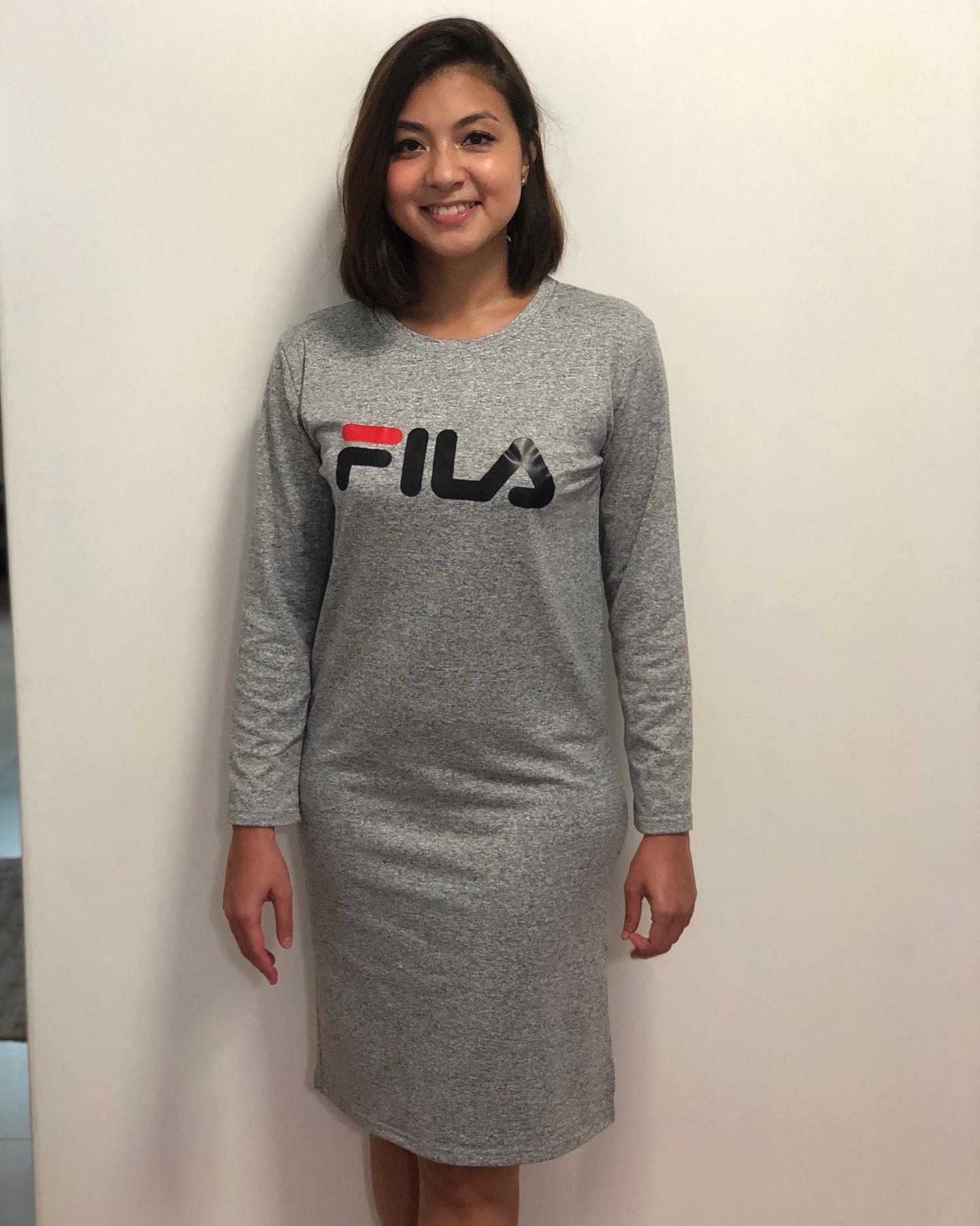 Grey Fila Long Sleeved Dress