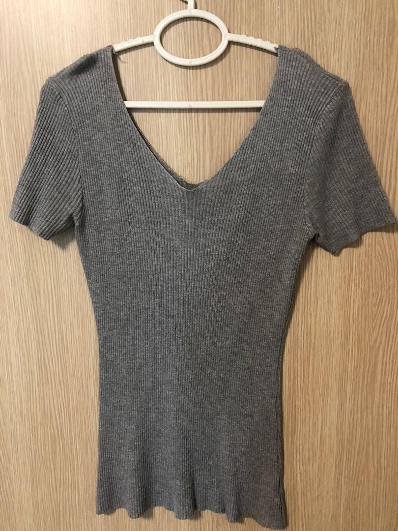 Grey Top, Women's Fashion, Tops, Other Tops on Carousell