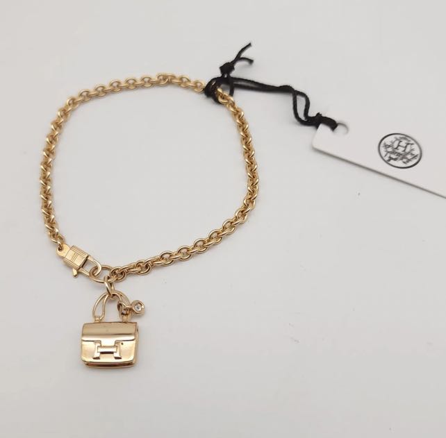 Hermes Constance Constance Amulette Bracelet, Small Model, Gold, Inventory Confirmation Required Sh