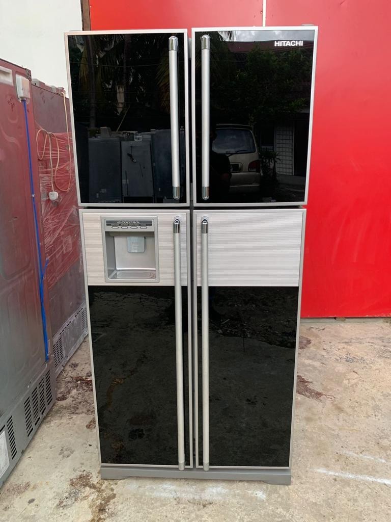 HITACHI AUTO ICE MAKER WATER DISPENSER 4 DOOR REFRIGERATOR FRIDGE, TV