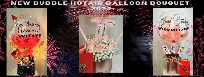 Hotair Balloon Fresh Flower / Snack Hamper Bouquet