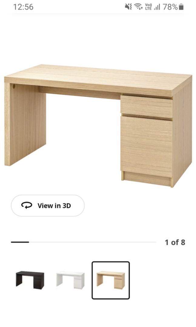 Ikea malm oak clearance desk