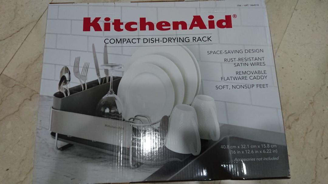 KitchenAid Stainless Steel Dish-Drying Rack Costco  Dish rack drying,  Kitchen rack, Drying rack kitchen