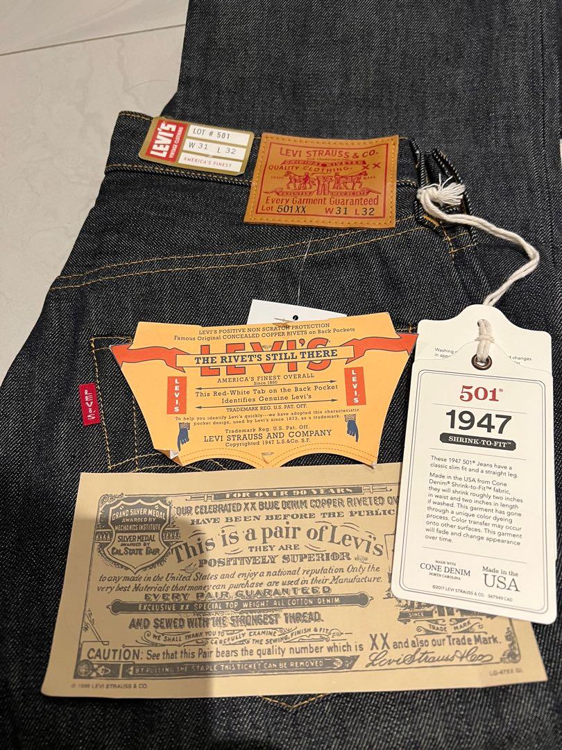 Levi's LVC 501 XX 1947 Made In USA Cone Mill Raw Denim New Rare!!! Levis  Levi, Men's Fashion, Bottoms, Jeans on Carousell