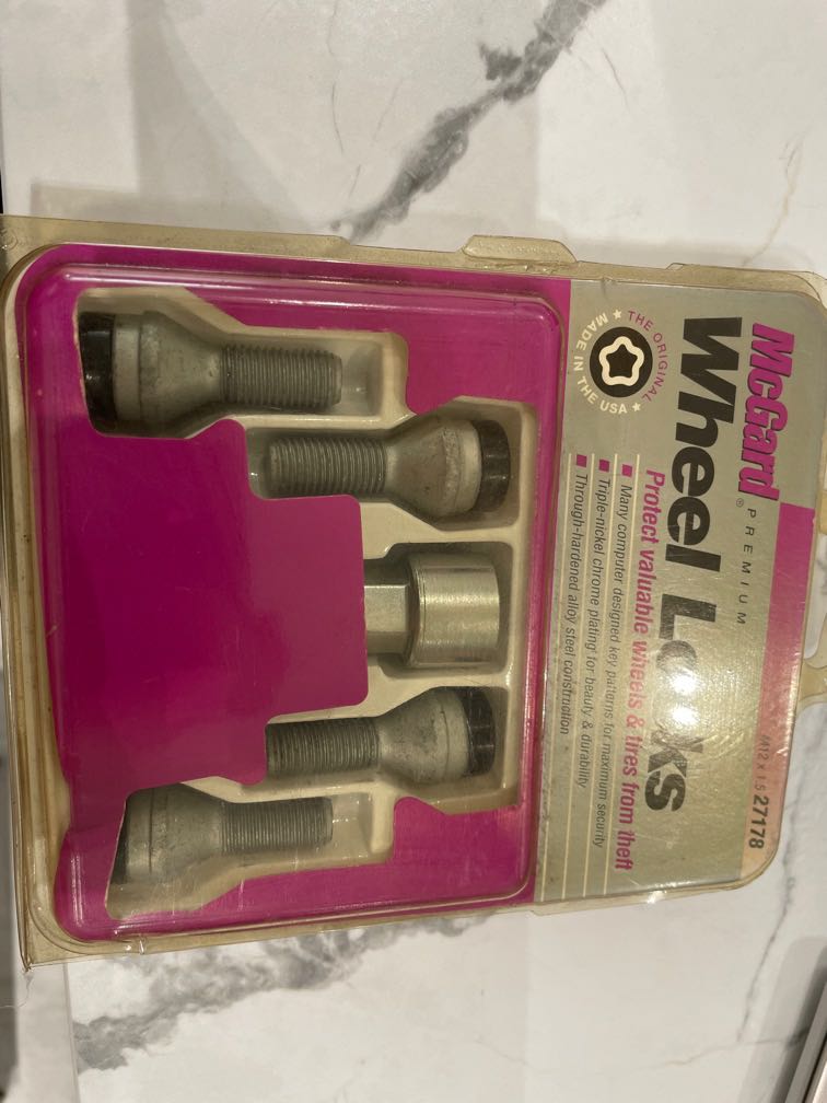 Mcgard car rims lock bolt m12 X 1.5, Car Accessories, Tyres & Rims