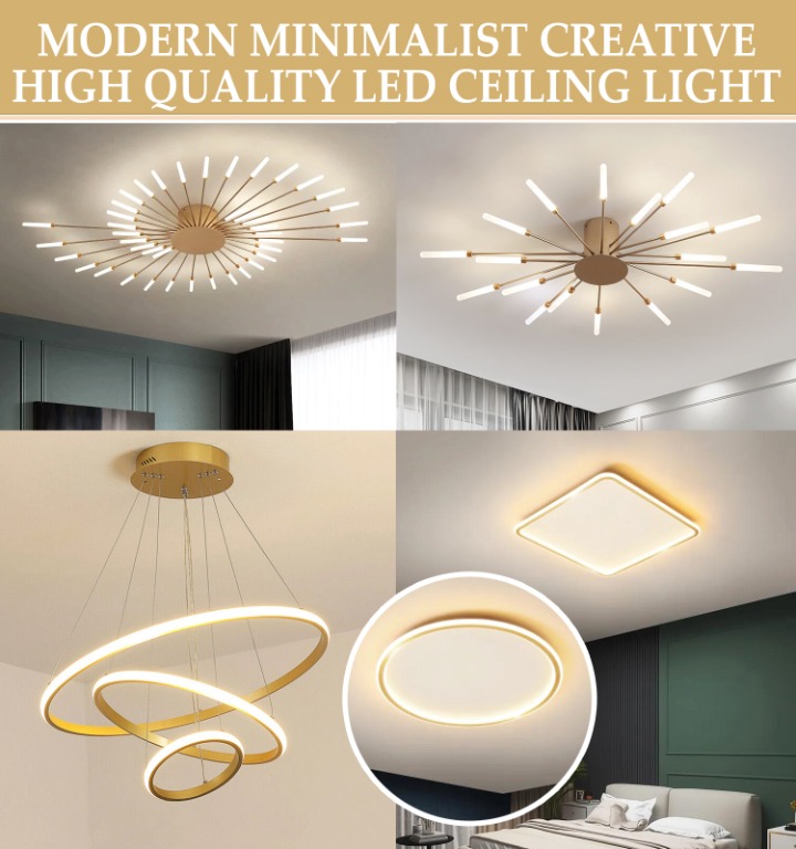 Modern Minimalist LED Ceiling Light, Furniture & Home Living, Lighting