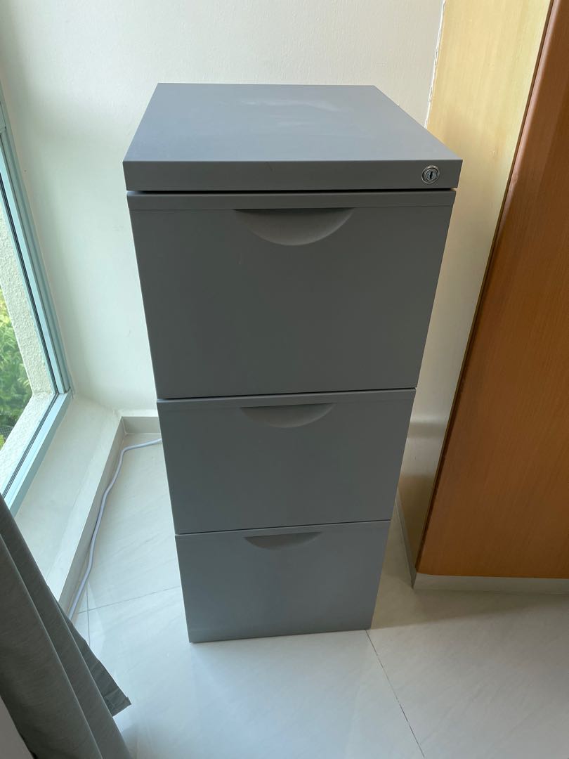 Ikea grey shop filing cabinet