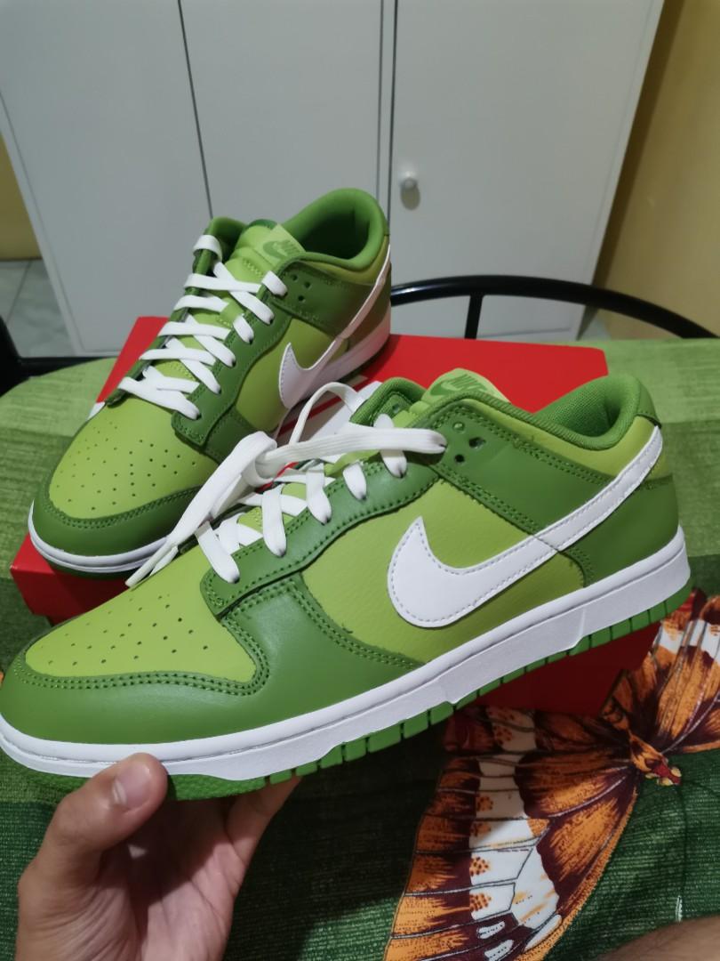 Nike Dunk Low Chlorophyll Green White, Men's Fashion, Footwear